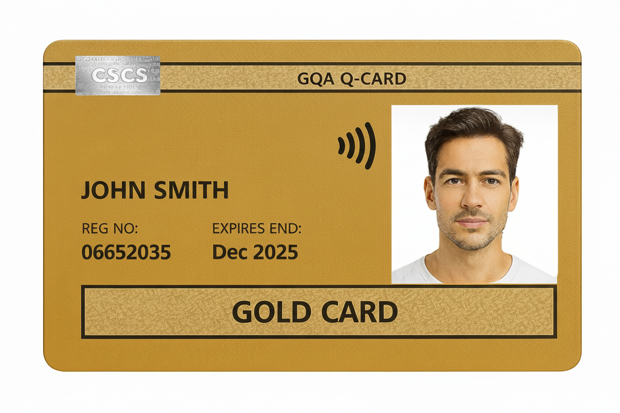 Gold CSCS card